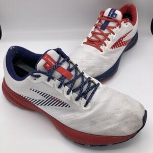 Brooks Launch 7 Shoes Mens Size 12  Red White Blue Patriotic Running 1203221B166